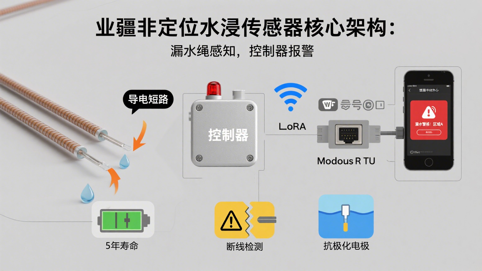 快速感知，全域守護(hù)：業(yè)疆智能非定位水浸傳感器